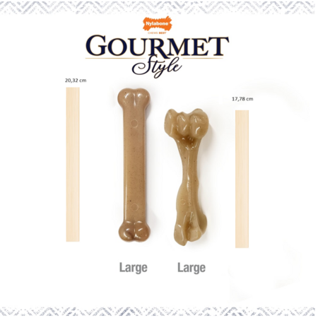 Nylabone Strong Chew Gourmet Style Original  en  Femur Bone  Large – Duo Pack