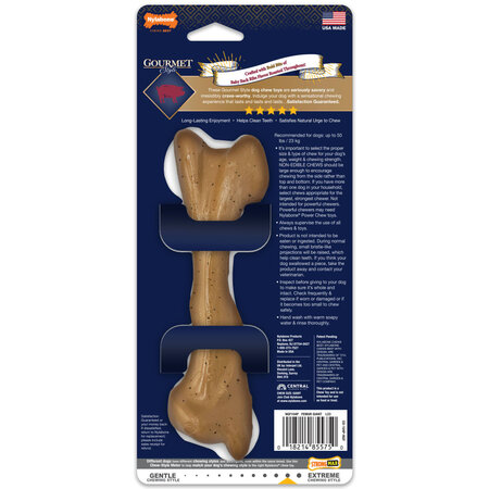 Nylabone Strong Chew Gourmet Style Femur Bone Dog Chew Toy Large