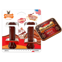 Extreme chew basted bone twin pack small