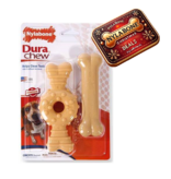 Nylabone Dura Chew Twin Pack Peanut and Chicken Medium
