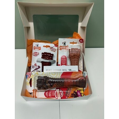 Nylabone Kerst Giftbox XL – Het perfecte kerstcadeau voor grote honden (23+ kg)