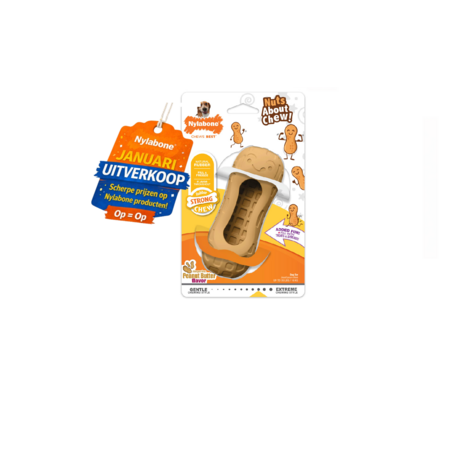 Nylabone Strong chew peanut spread toy peanut butter medium