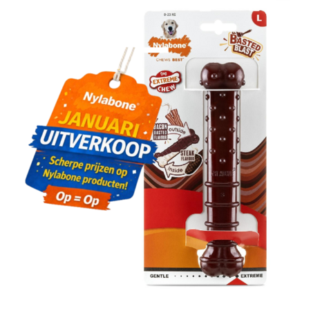 Nylabone Basted Blast – Bacon & Steak Dubbele Smaak Large