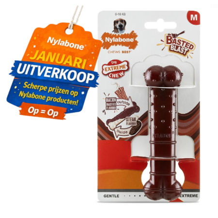 Nylabone Basted Blast – Bacon & Steak Dubbele Smaak