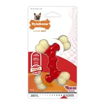 Power Chew Double Bone Bacon Dog Chew Toy  XS