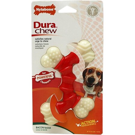 Nylabone Power Chew Double Bone Bacon Dog Chew Toy M