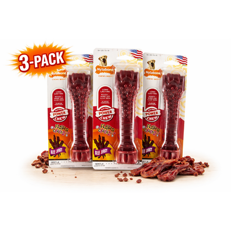 Nylabone Power Chew NBJ105 Beef Jerky Kluif XL – 3-Pack