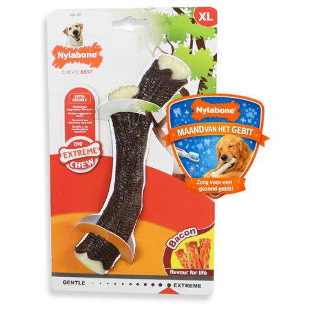 Nylabone Extreme chew wooden stick xl bacon