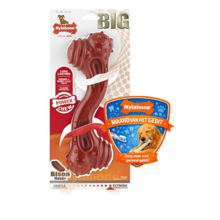 Nylabone Power Chew Monster Curve Bone Bison XXL – Voor de allersterkste kauwers