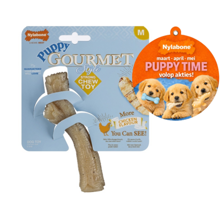 Nylabone Puppy Gourmet Stick Chicken Medium