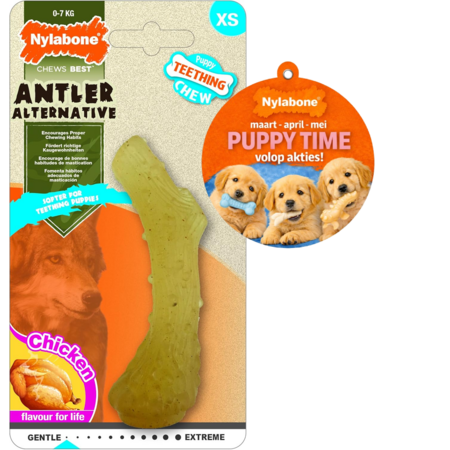 Nylabone flexible puppy antler xs