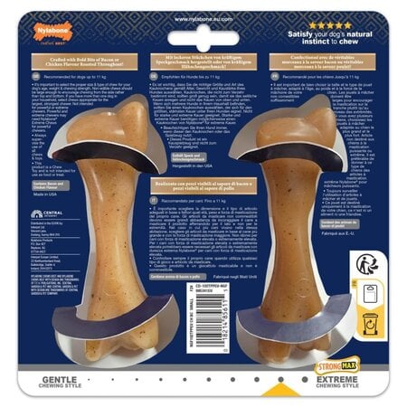 Nylabone Gourmet Femur Twin Pack Chicken & Bacon Small