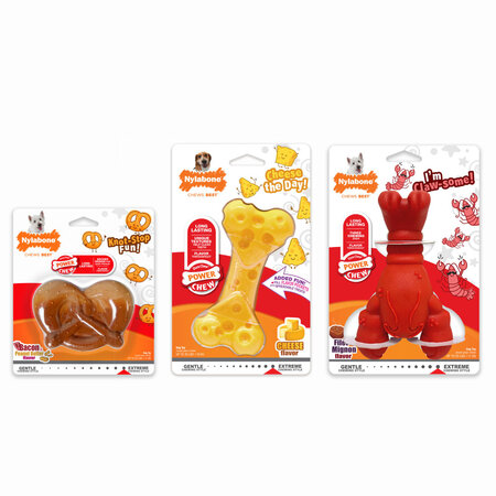 Nylabone Power Chew Fun Food Bundle 3-Pack  Small-Medium