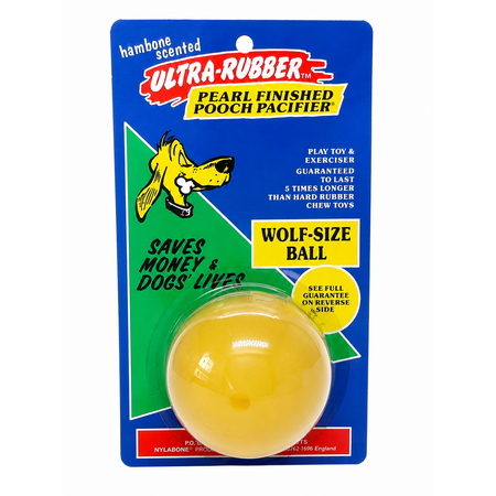 Nylabone Ultra Ball voor Middelgrote Honden – Duurzame Kauwbal met Hamsmaak