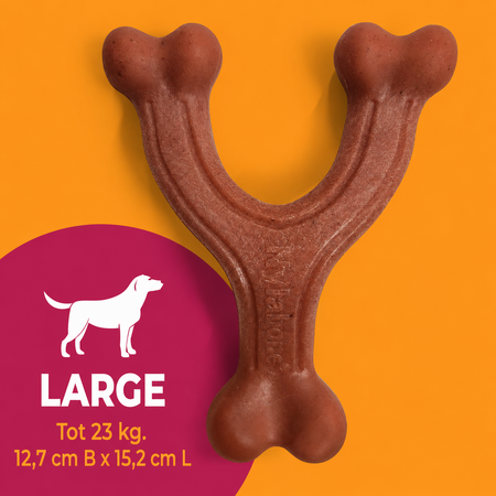 Nylabone Strong Chew Wishbone – Baconsmaak  Large (Real Taste)