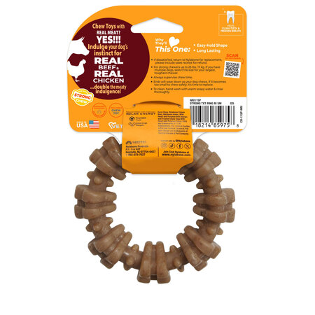 Nylabone Strong Chew Textured Ring – Rund & Kip Small/Medium (Real Taste)