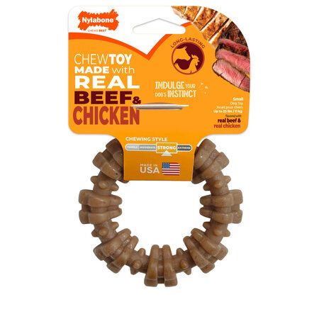 Nylabone Strong Chew Textured Ring – Rund & Kip Small/Medium (Real Taste)