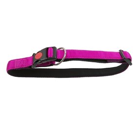 De-Tail Halsband Nylon met zachte voering en snelsluiting 25 mm x 50-65 cm  fuchsia