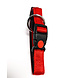 De-Tail Halsband Nylon met zachte voering en snelsluiting 25 mm x 50-65 cm  rood
