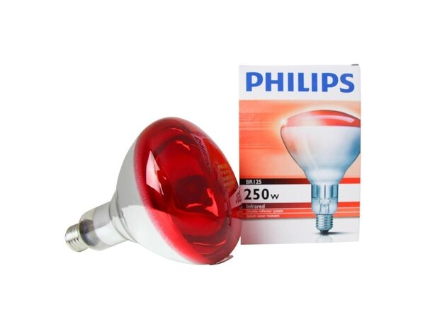 Philips Warmtelamp rood  e27 250 watt