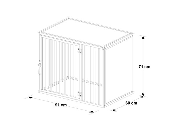 Hundos Hondenbench  model DL maat M deur links