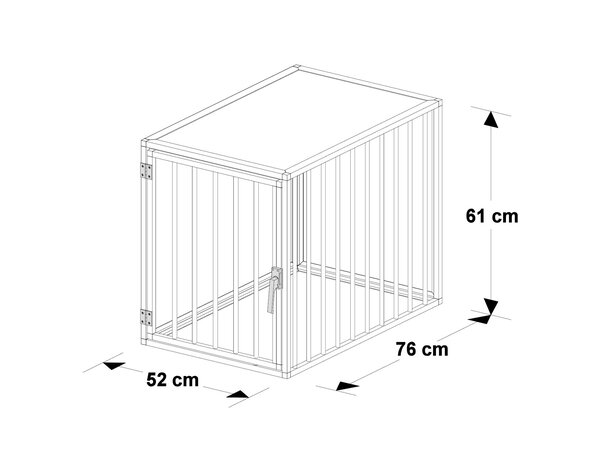 Hundos Hondenbench  model DK maat S linksdraaiend
