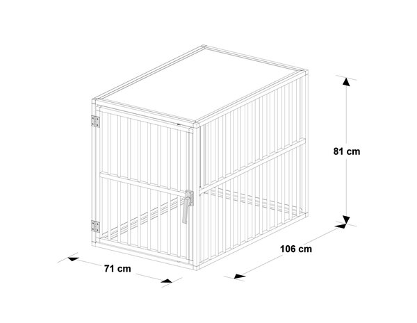Hundos Hondenbench model DK maat L  linksdraaiend