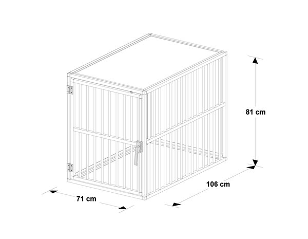 Hundos Hondenbench model DK maat L  linksdraaiend