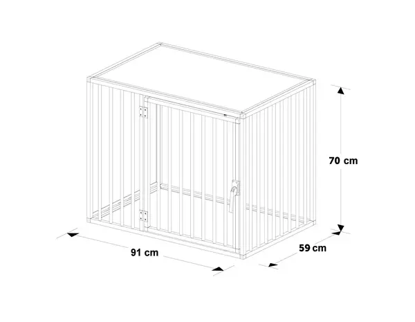 Hundos Hondenbench  model DL maat M deur rechts