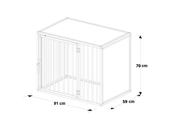 Hundos Hondenbench  model DL maat M deur links