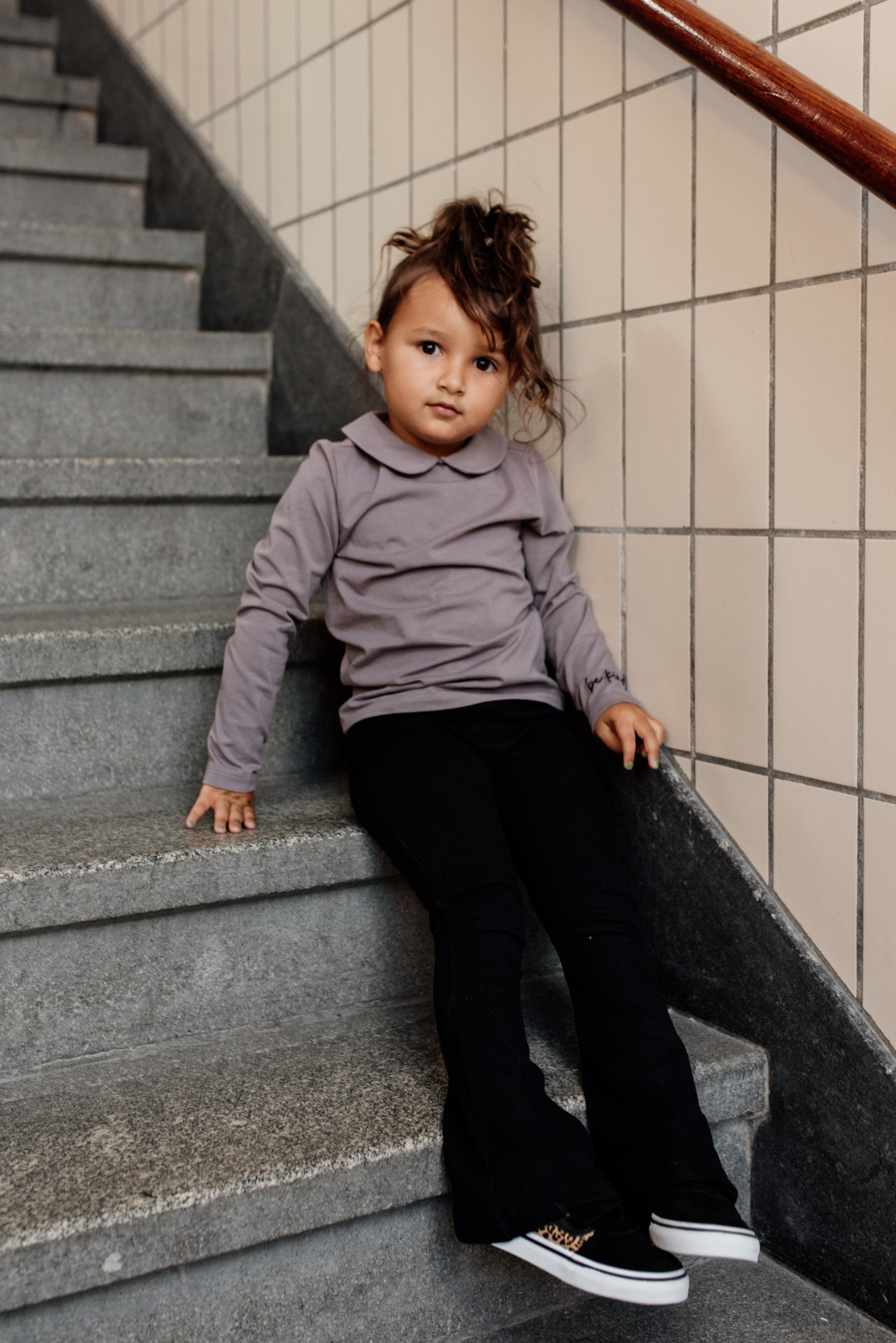 Black Moon Flared Broek Duurzame Kinderkleding | The Label - Be Kind