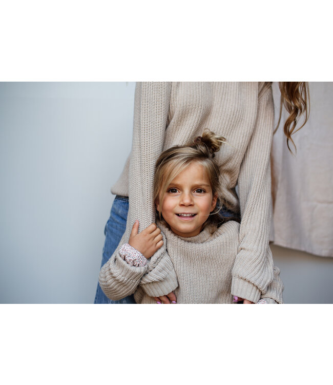 Be Kind Skylar Sweater // KIDS // Biologische Katoen // Latte Beige