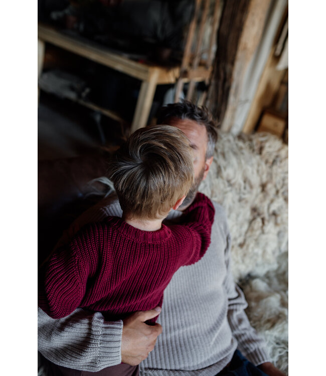 Be Kind Skylar Sweater // KIDS // Biologisch Katoen // Merlot
