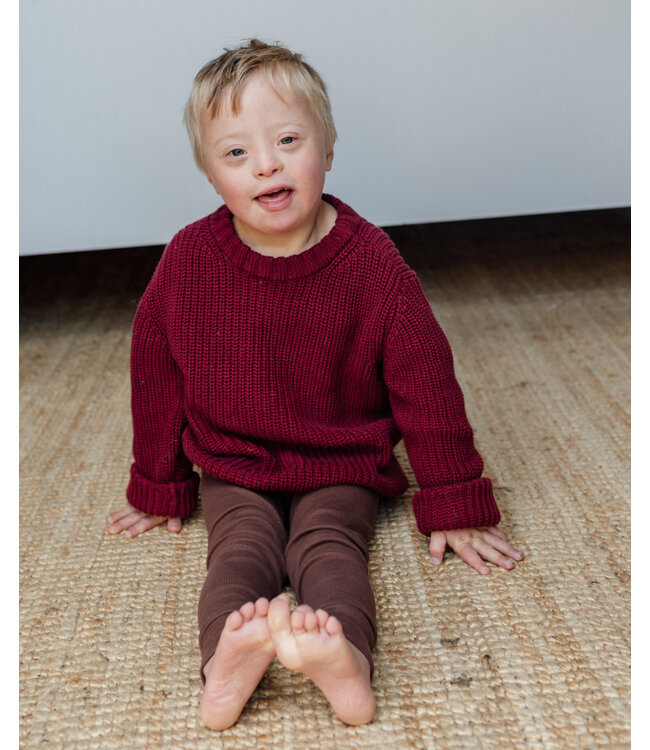 Be Kind Skylar Sweater // KIDS // Biologisch Katoen // Merlot