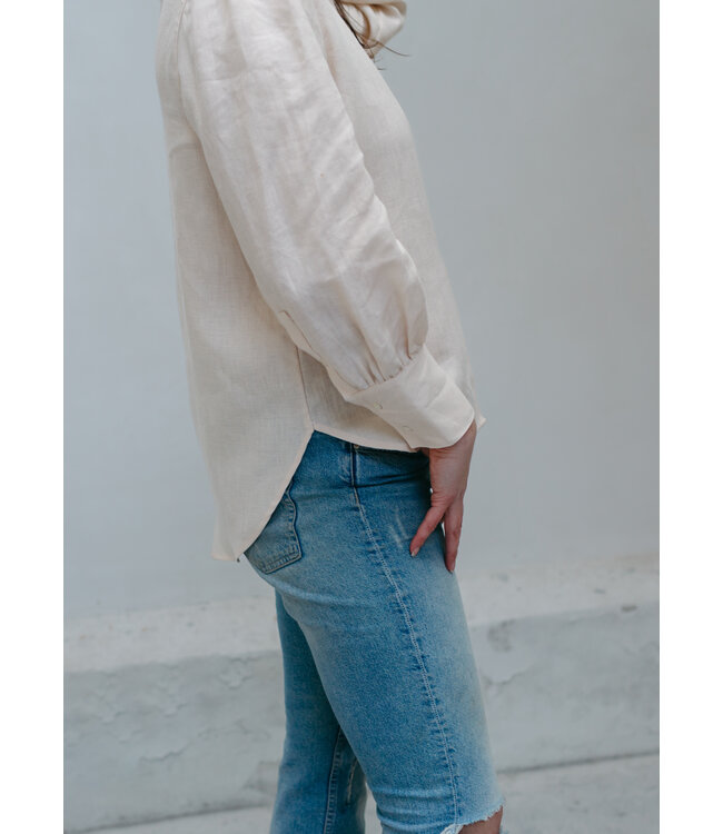 Be Kind Abby Blouse // WOMEN // Linnen // Ecru