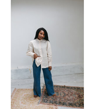 Be Kind Abby Blouse // WOMEN // French Linen // Oversized