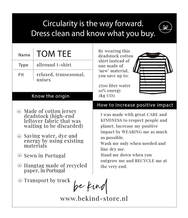 Be Kind Tom Tee // KIDS // Saved Cotton // stripes