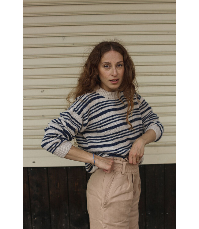 Be Kind Stripe Lily Sweater // Women // Organic Merino Wool