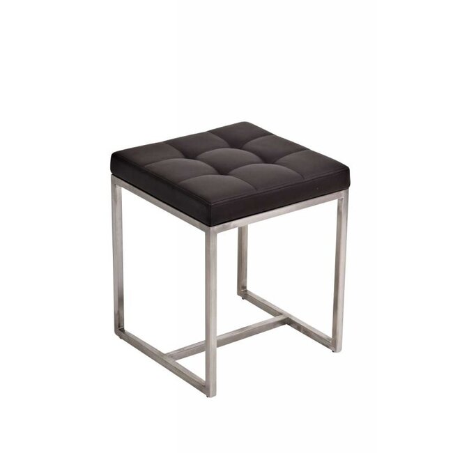 Sitzhocker Barci Kunstleder braun