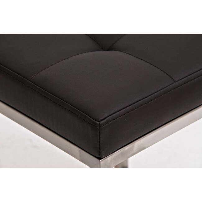 Sitzhocker Barci Kunstleder braun