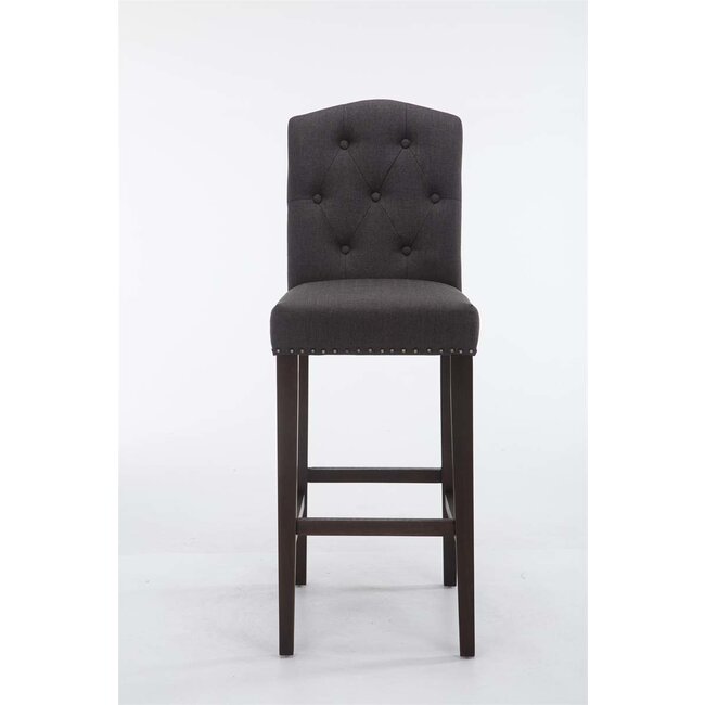 Barhocker Louise Stoff Grau