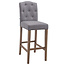 Barhocker Louise Stoff Grau