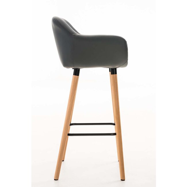 Barhocker Grant Kunstleder Grau