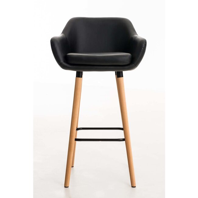Barhocker Grant Kunstleder Schwarz