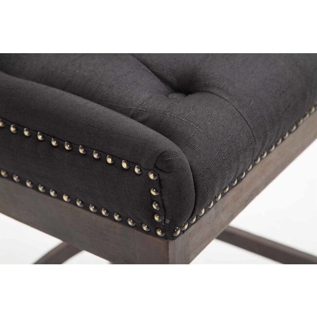 Barhocker Lakewood Stoff Schwarz