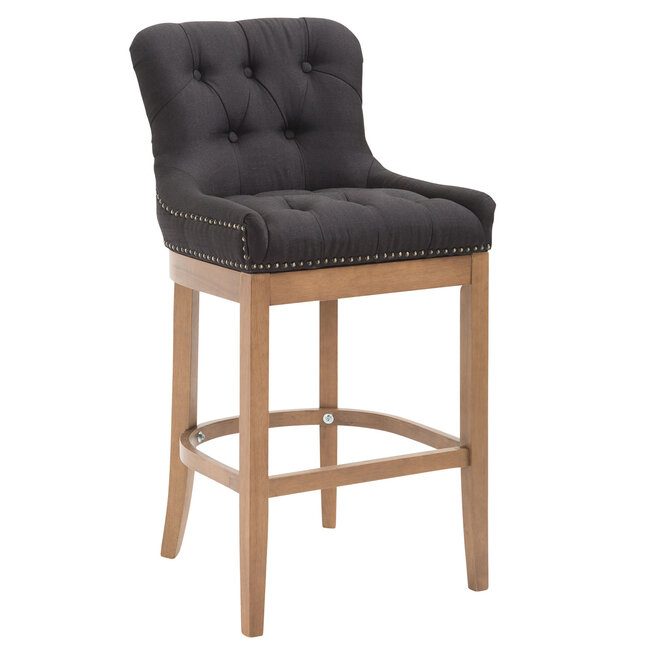 Barhocker Lakewood Stoff Schwarz