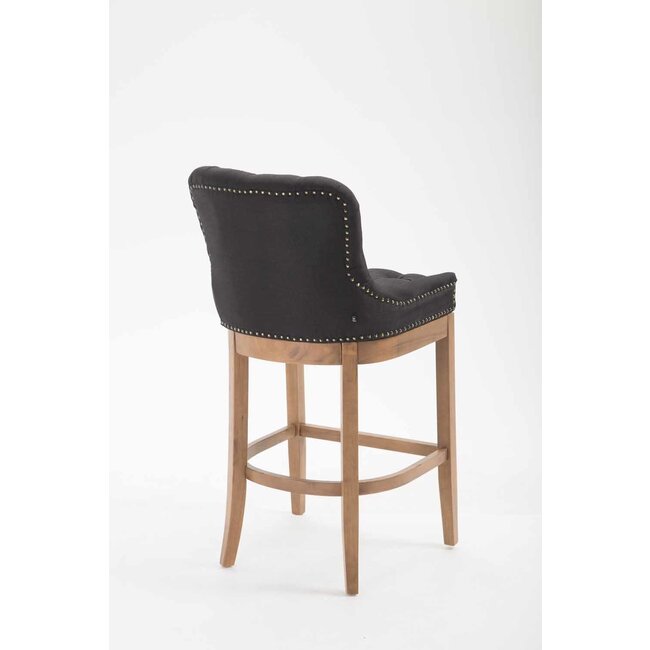 Barhocker Lakewood Stoff Schwarz
