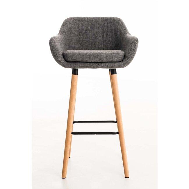 2er Set Barhocker Grant Stoff Grau
