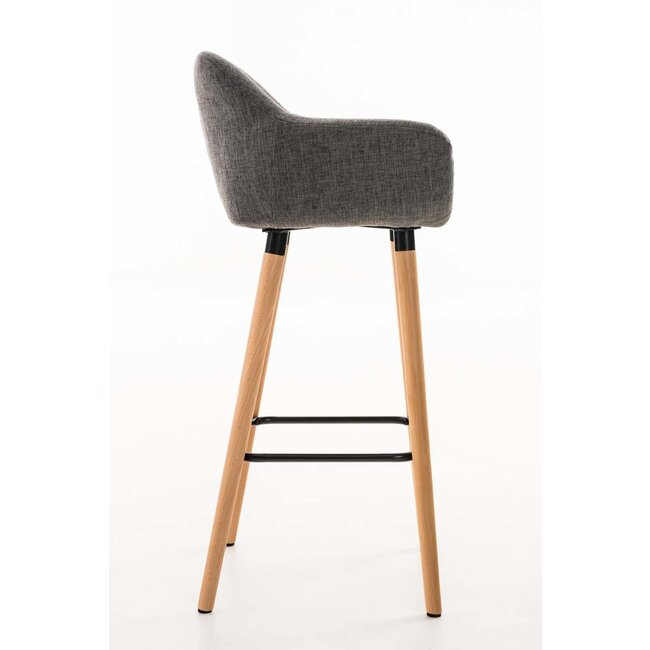 2er Set Barhocker Grant Stoff Grau