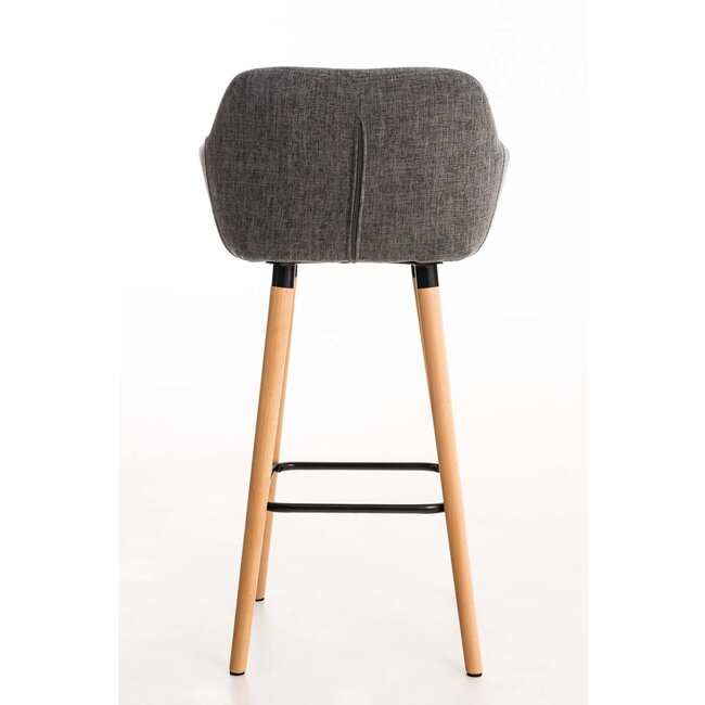 2er Set Barhocker Grant Stoff Grau